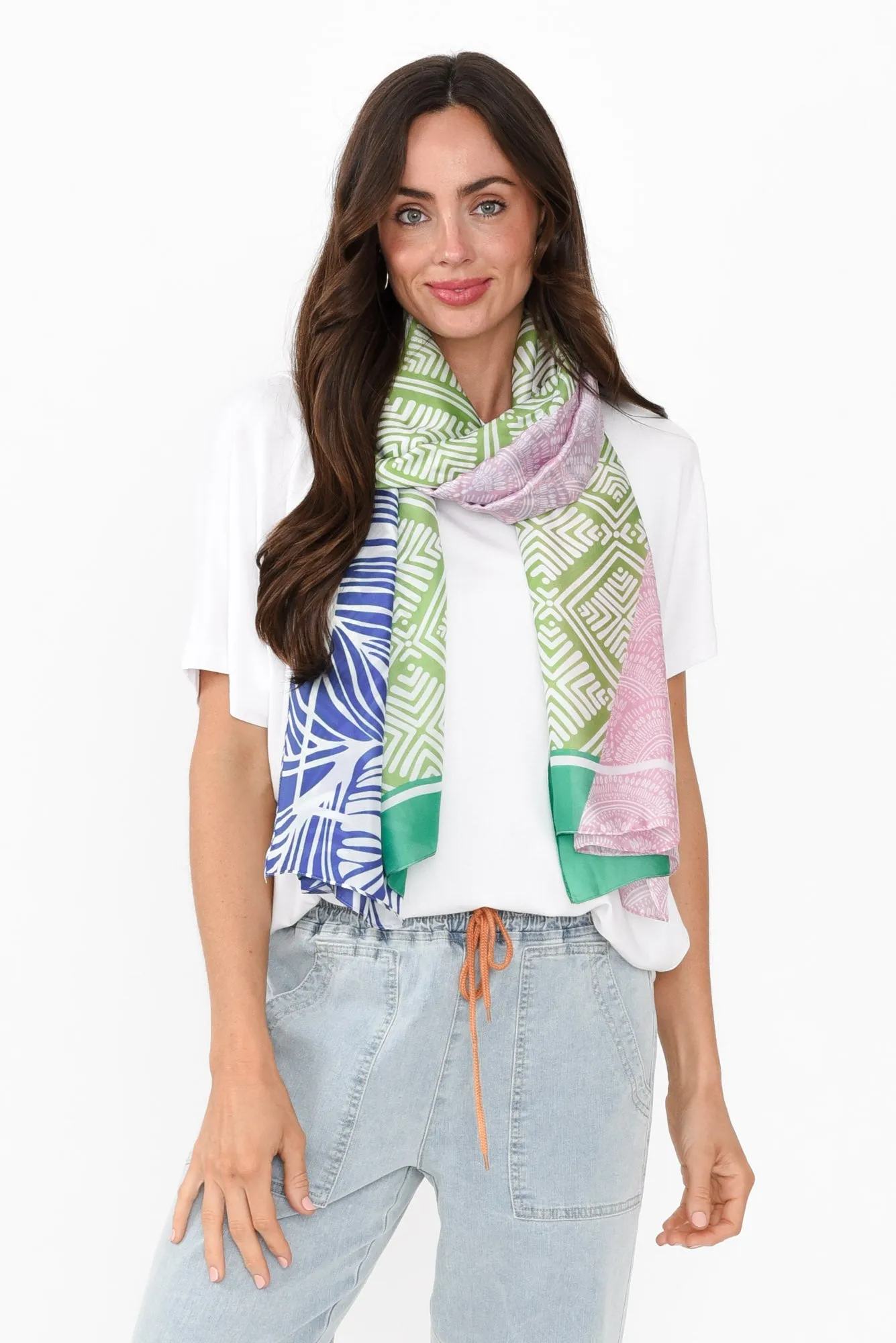 Midge Green Geo Scarf