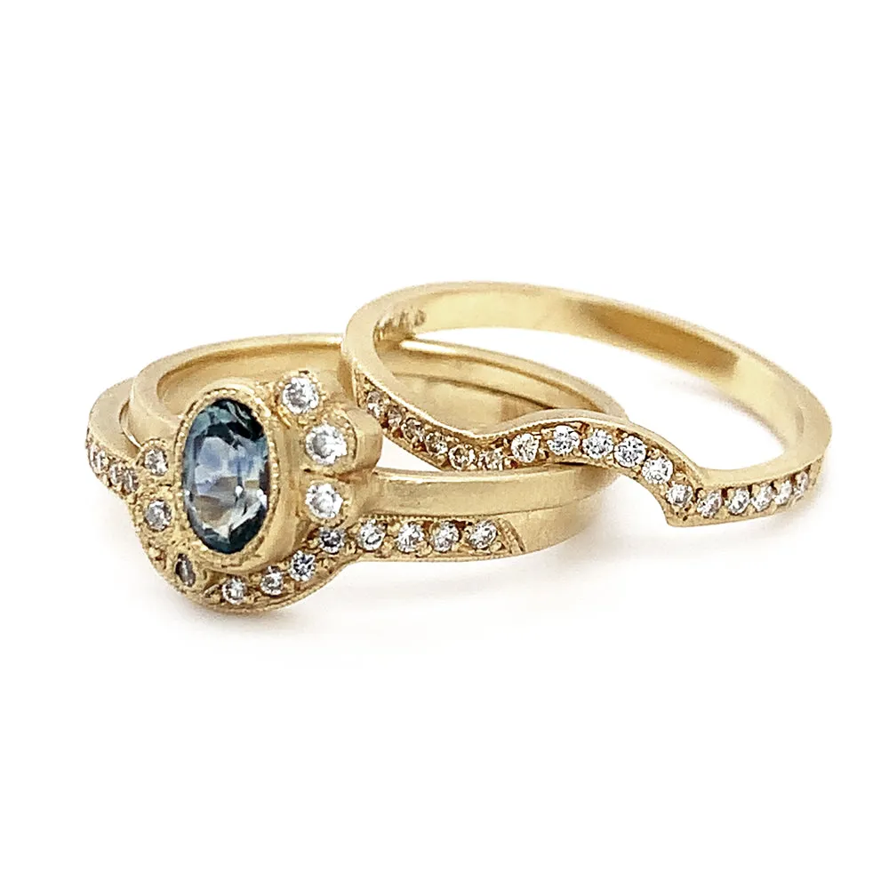 Montana Sapphire & Diamond Yellow Gold Ring - "Something Blue"