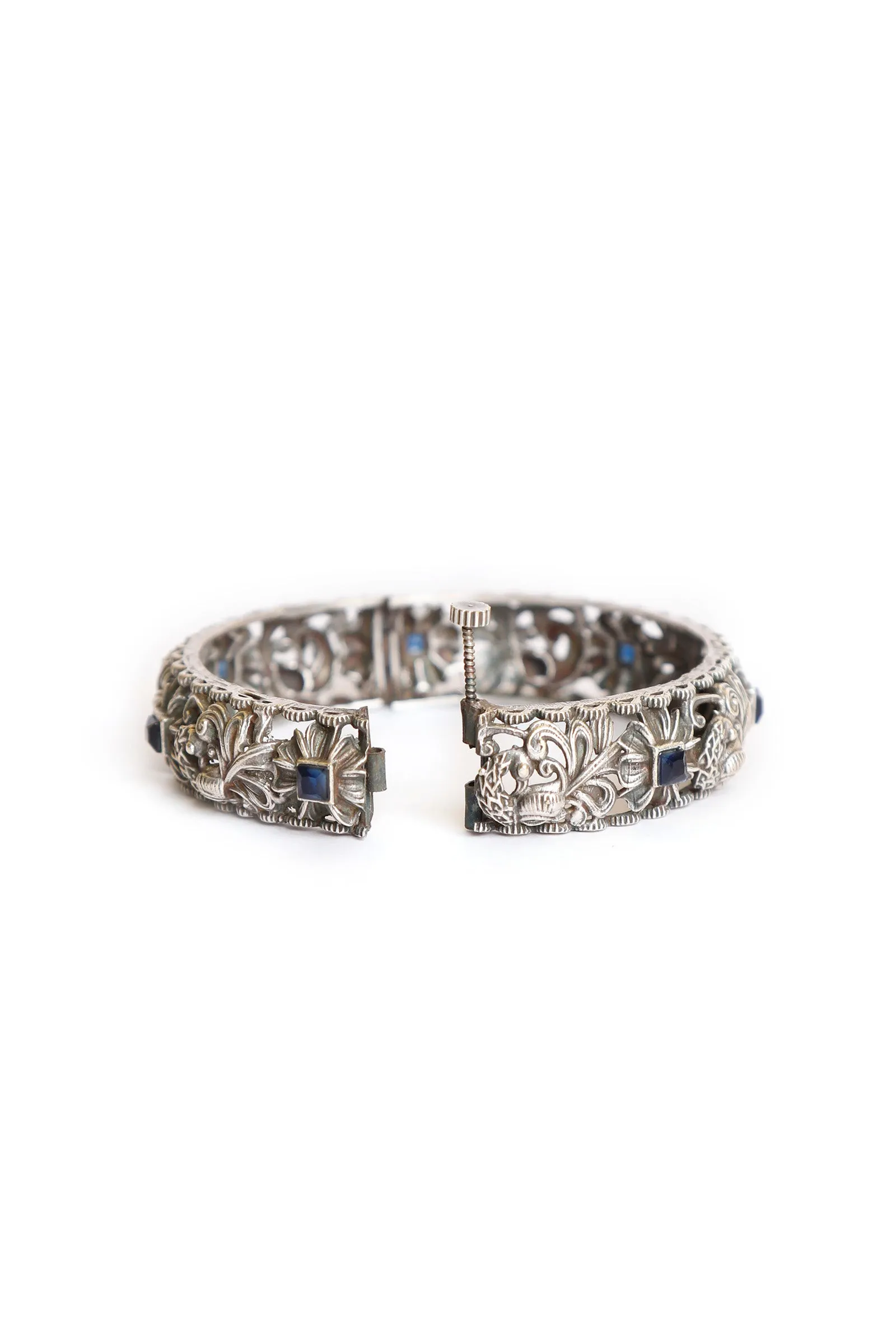 Mridula Blue Stone Brass Bangle