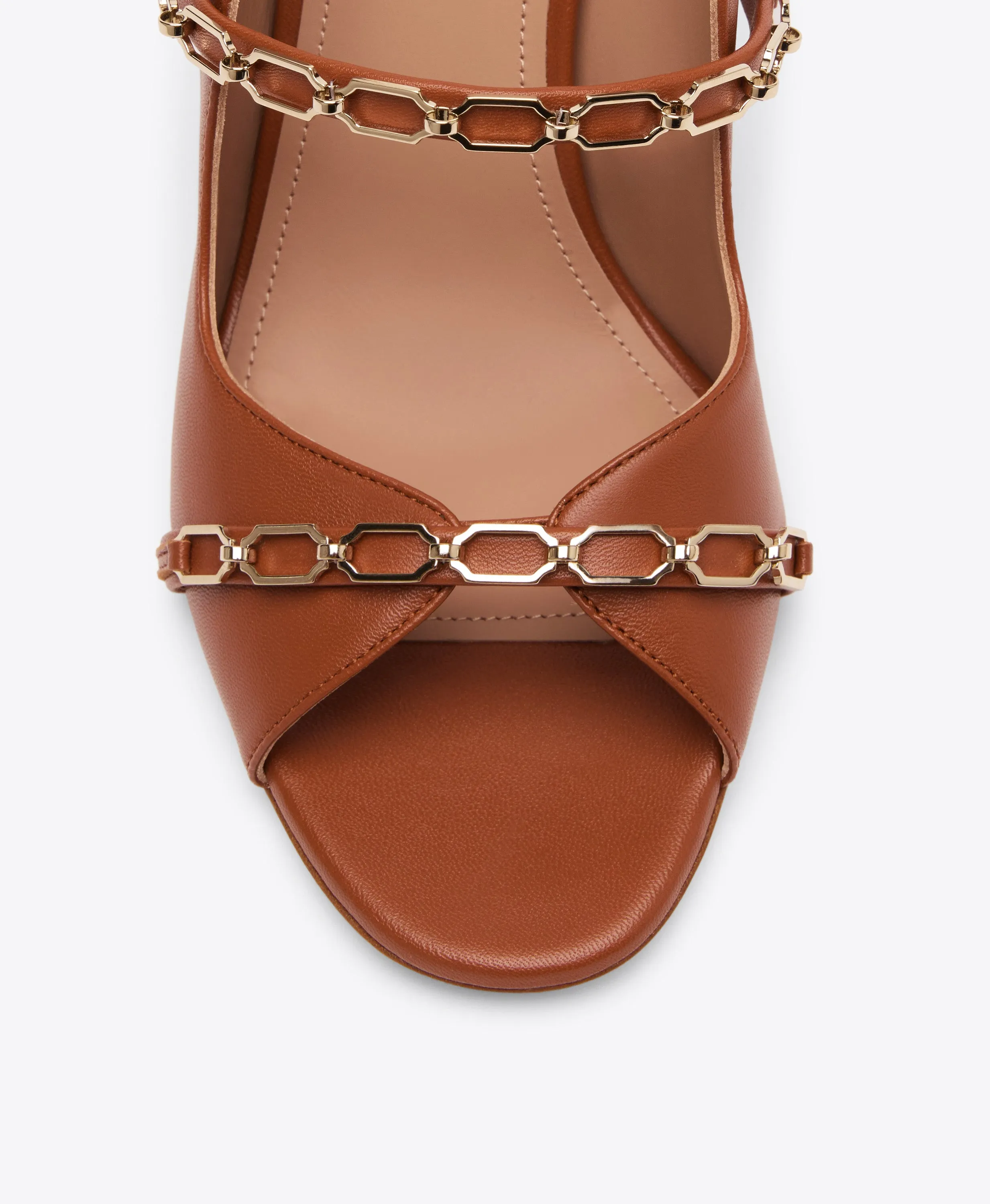 Norah 70 Tan Leather Sandals