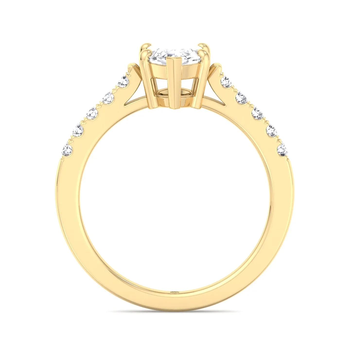 Oxnard - Marquise Cut Engagement Ring 6 Prongs With Sidestones