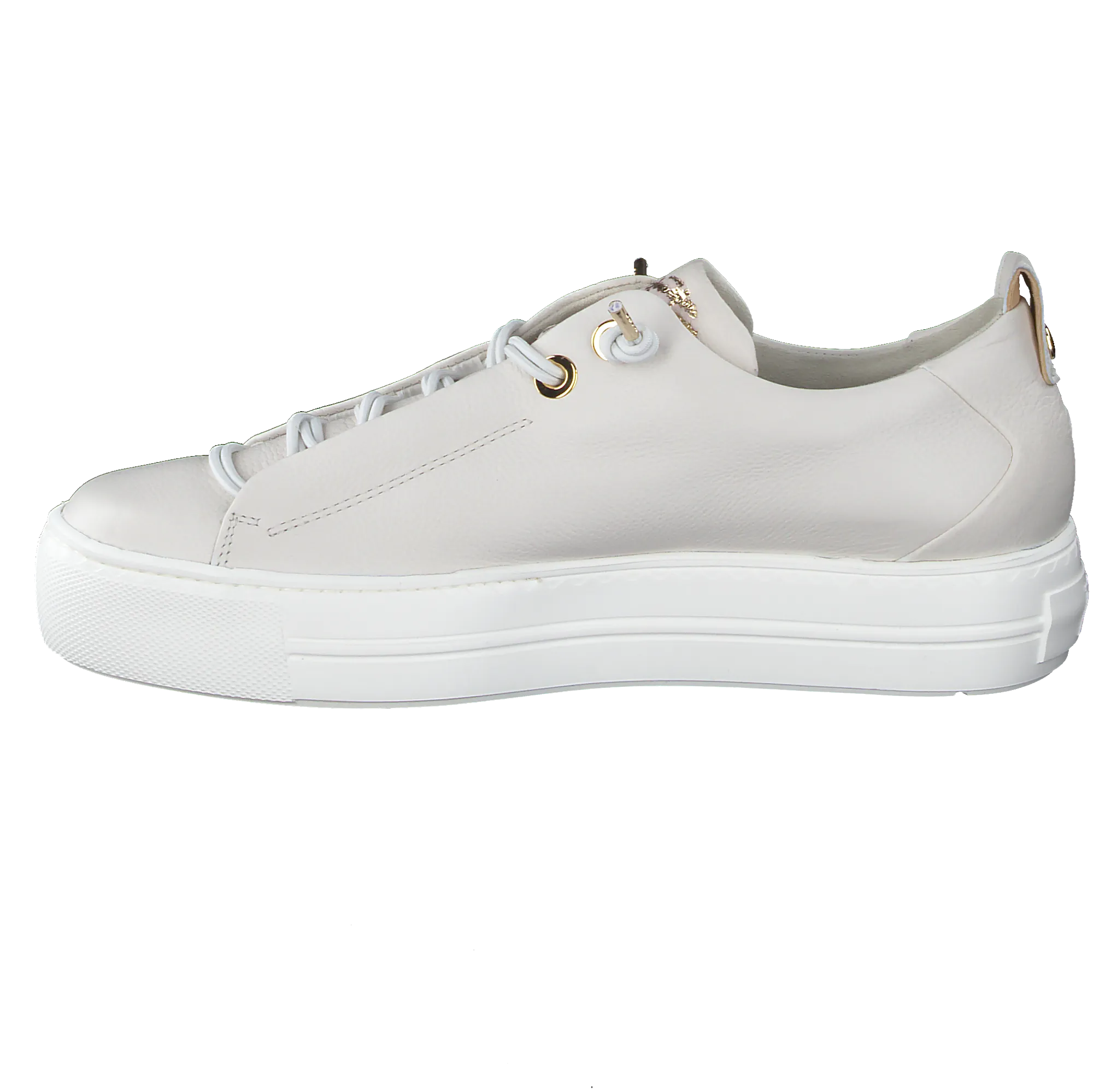 PAUL GREEN Ivory Leather Trainers 5017