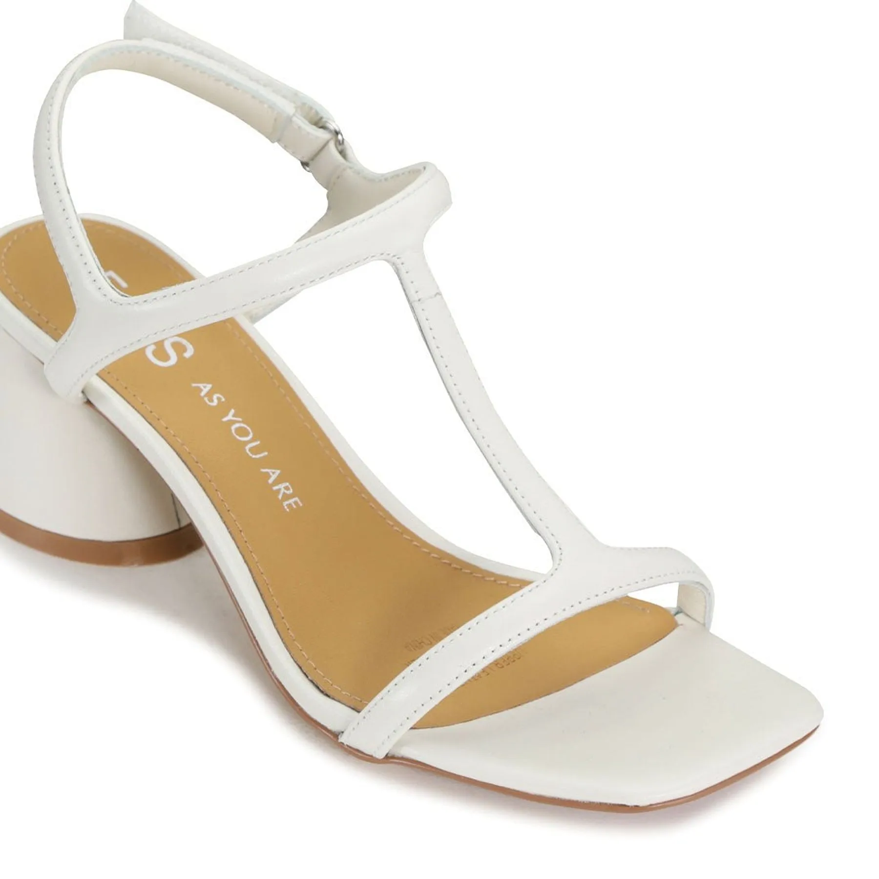 PETRAS LEATHER HEEL ARCHIVE SANDAL