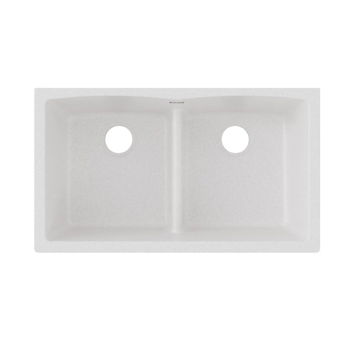 Quartz Classic 33" x 19" x 10" Double-Basin Undermount Kitchen Sink in White