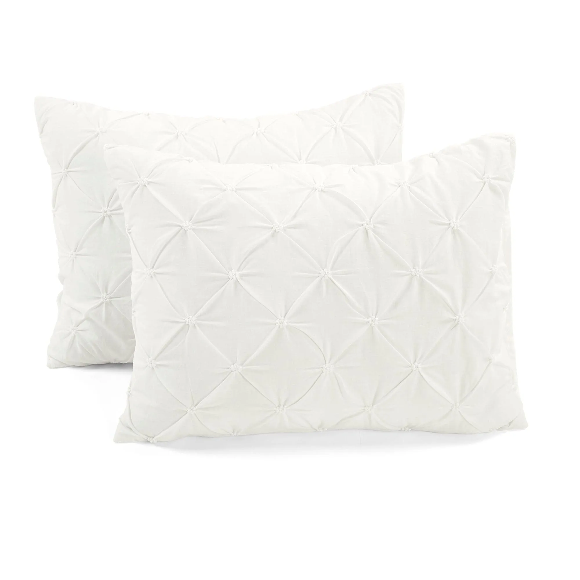 Ravello Pintuck Cotton Comforter 3 Piece Set