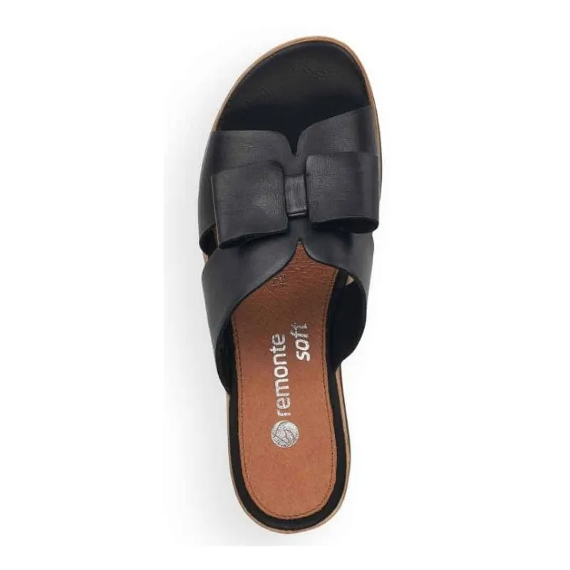 Remonte D6456-00 Black Women's Wedge Slides