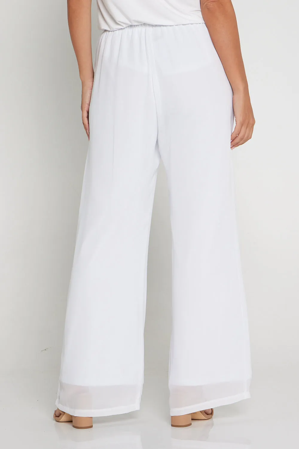 Rendezvous Chiffon Pants - White