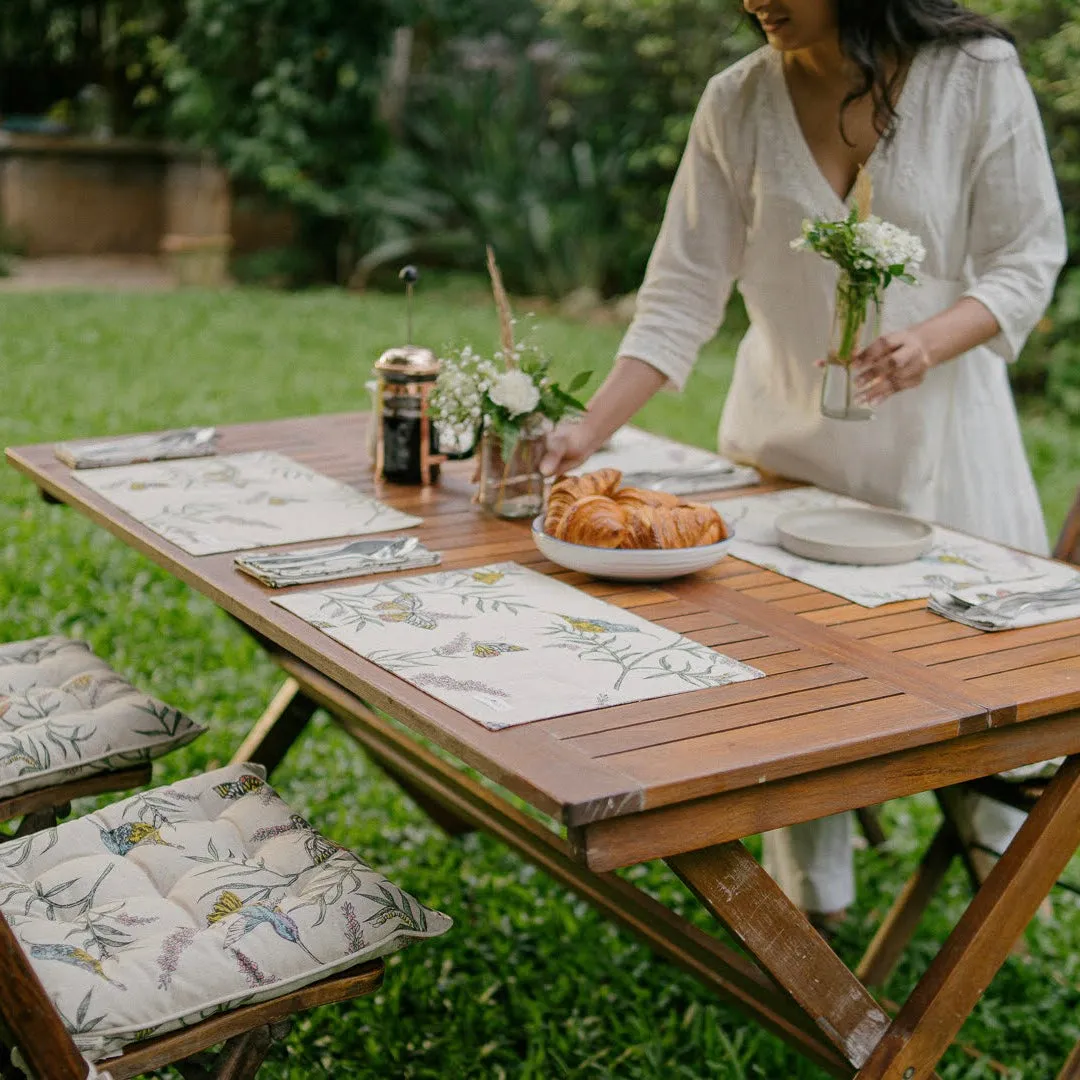 Reversible Place Mats - Buddleia- Natural