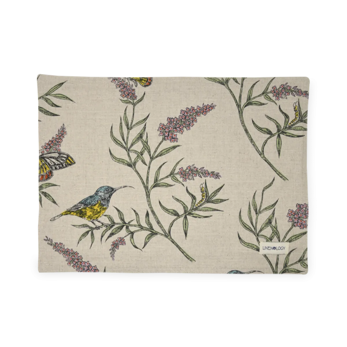 Reversible Place Mats - Buddleia- Natural