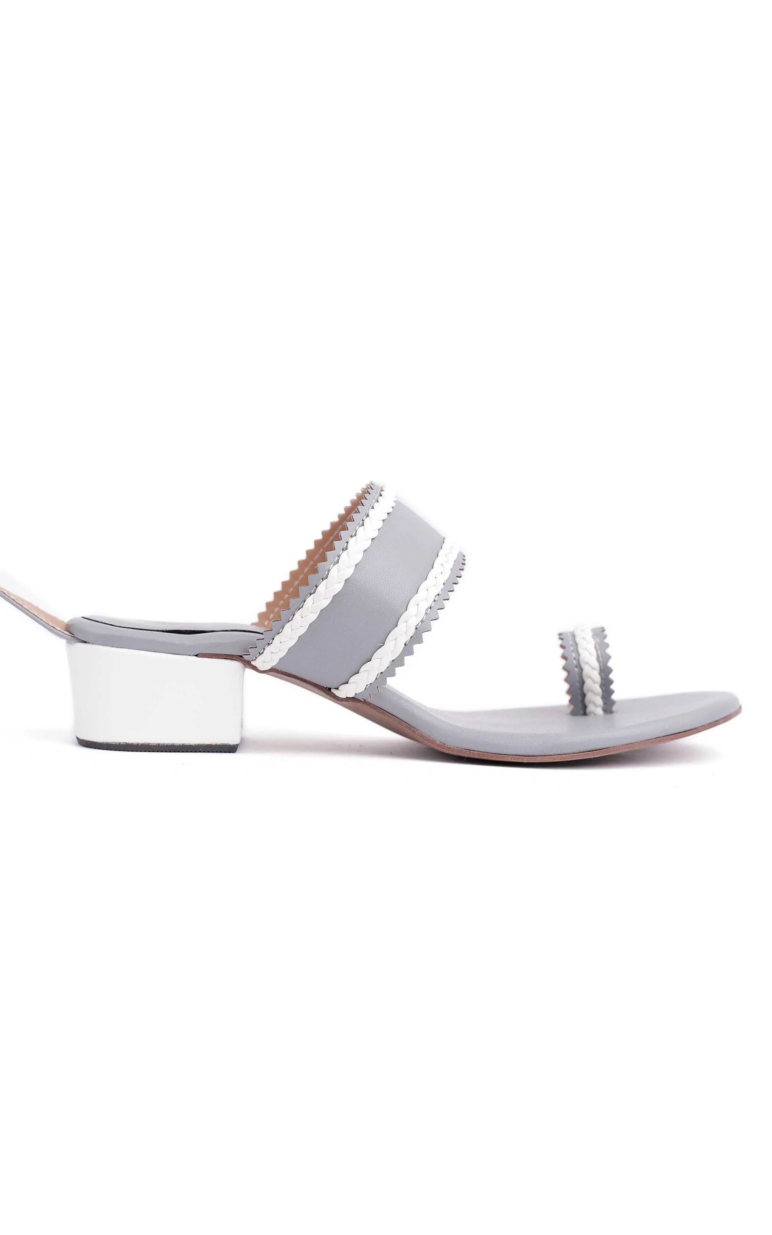 Sierra Ice Blue Cruelty Free Leather Heels Sandals