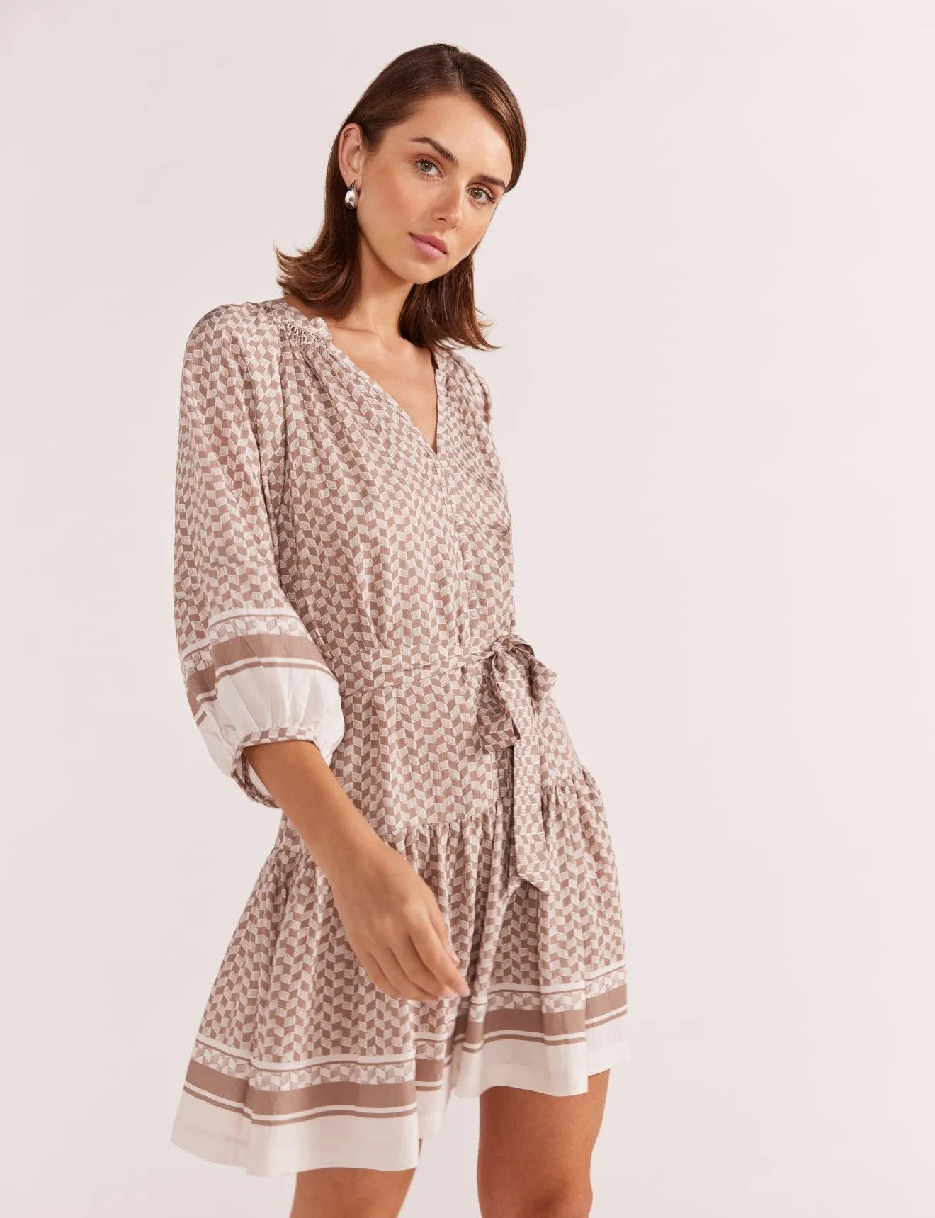 Staple the Label Soleil Smock Dress in Beige