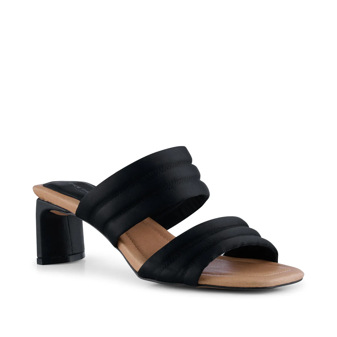 Sylvi heel textile - BLACK SATIN