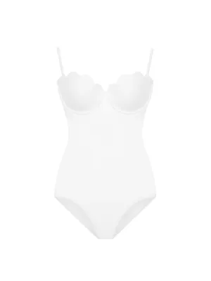 The Contour Swimsuit - Ivory Honeycomb