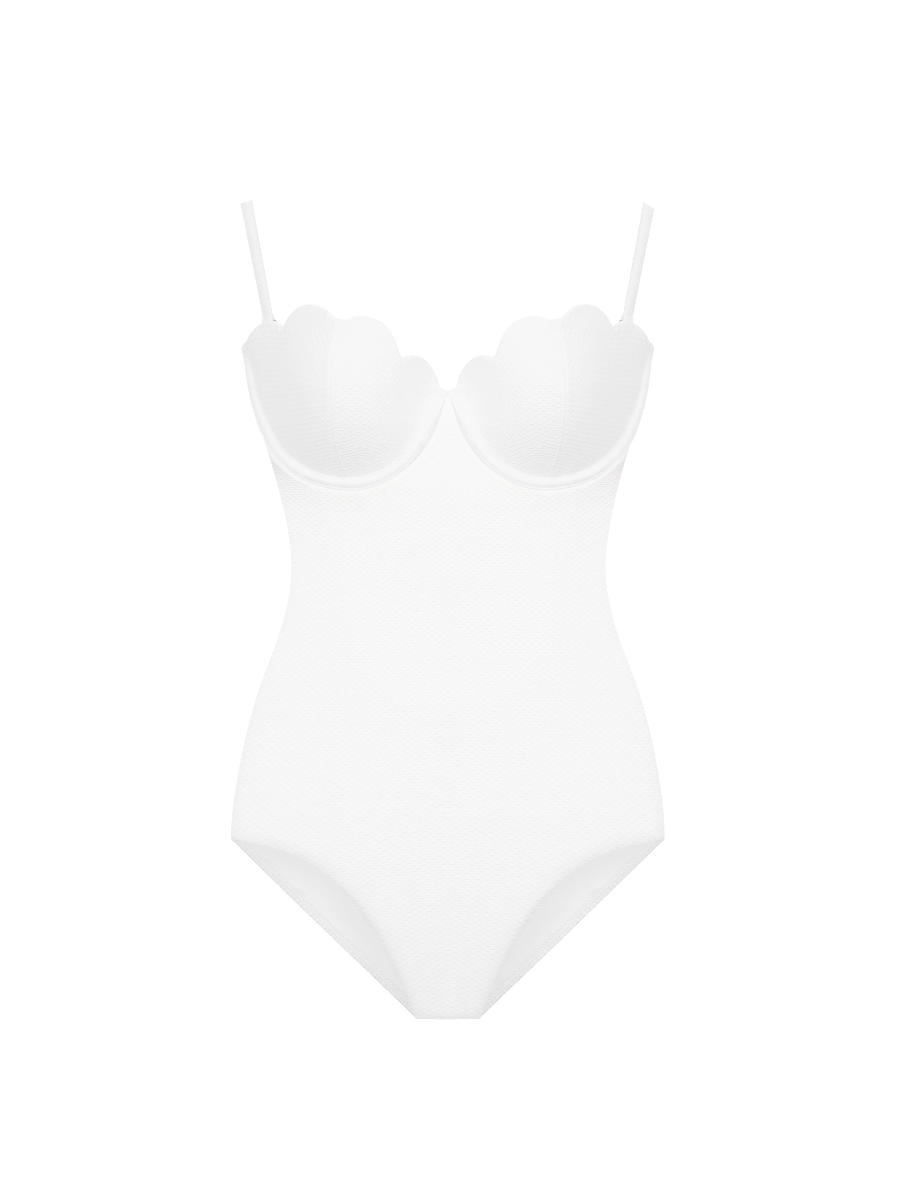 The Contour Swimsuit - Ivory Honeycomb