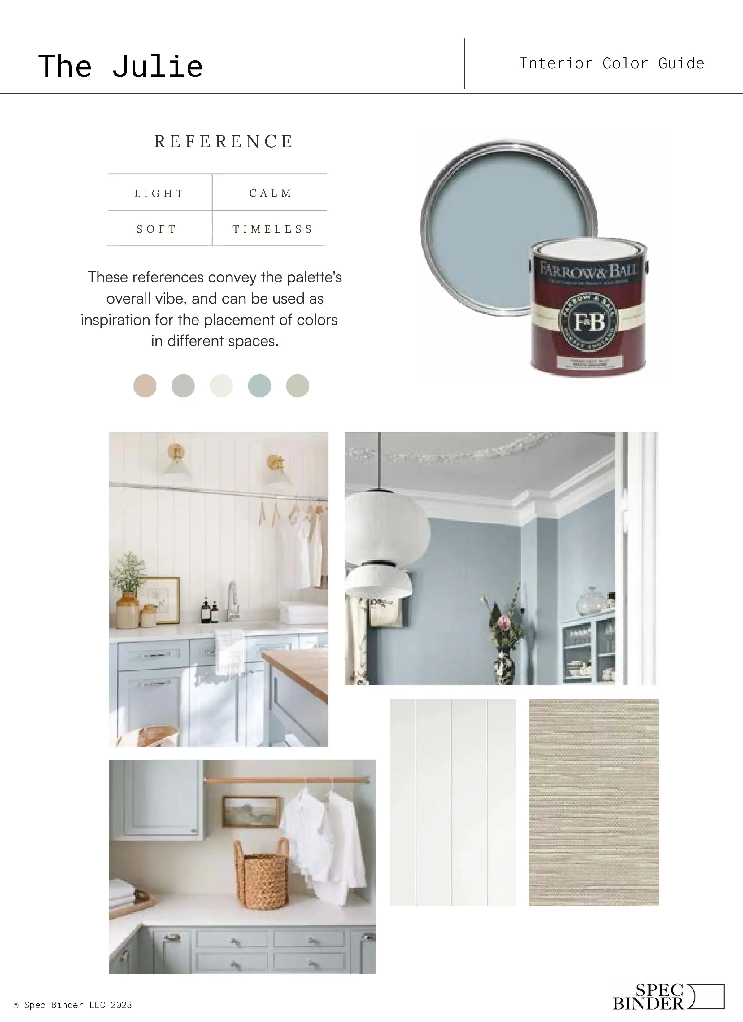 The Julie Interior Paint Palette - SW Color of the Year