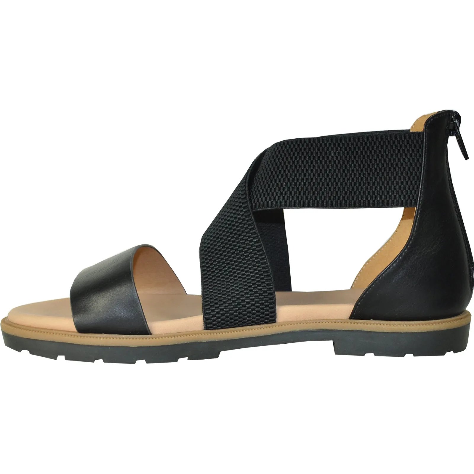 VANGELO Women Sandal LONDON Flat Sandal Black