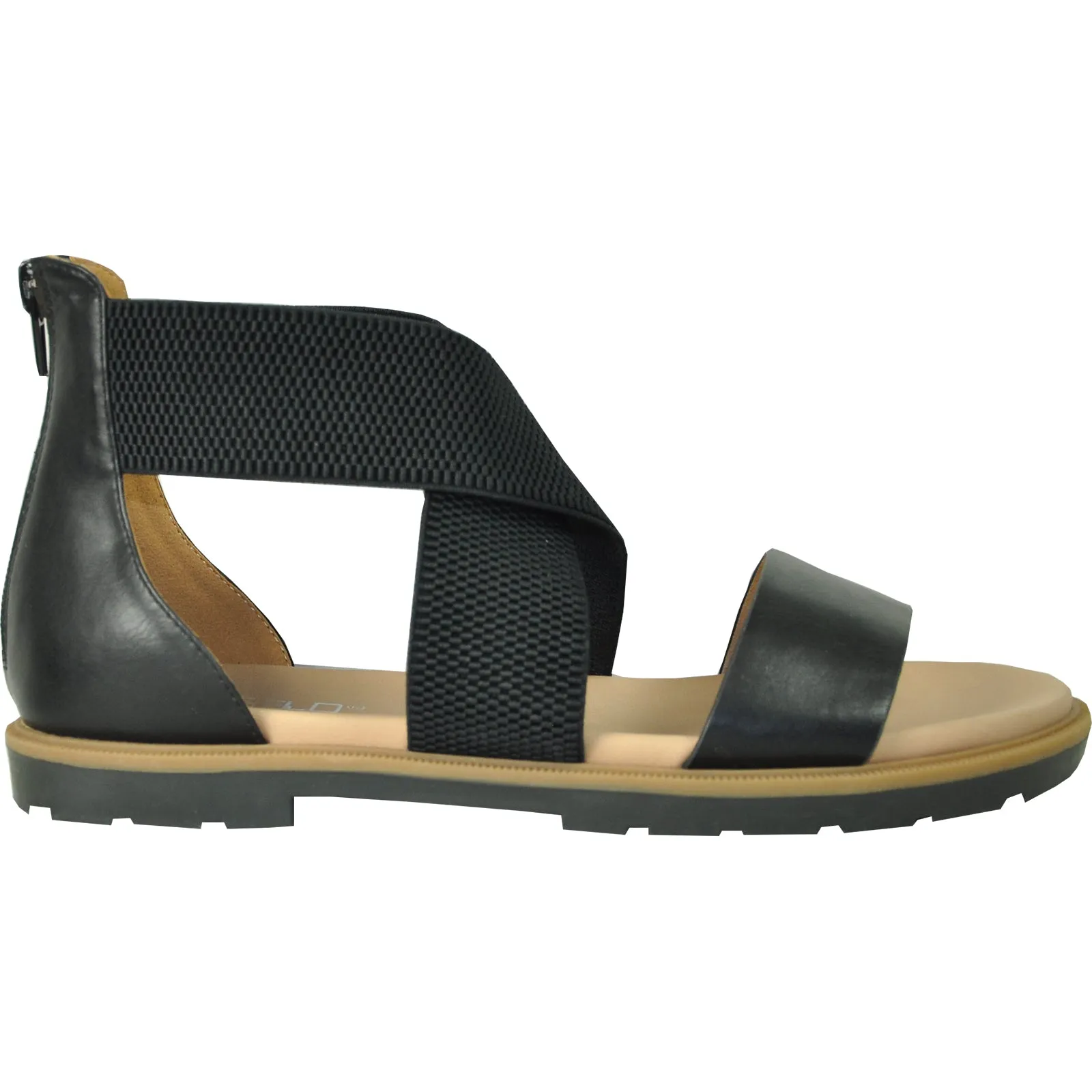 VANGELO Women Sandal LONDON Flat Sandal Black