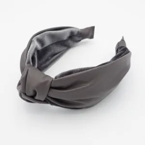 velvet layered leather top knot headband stylish women hair accessory