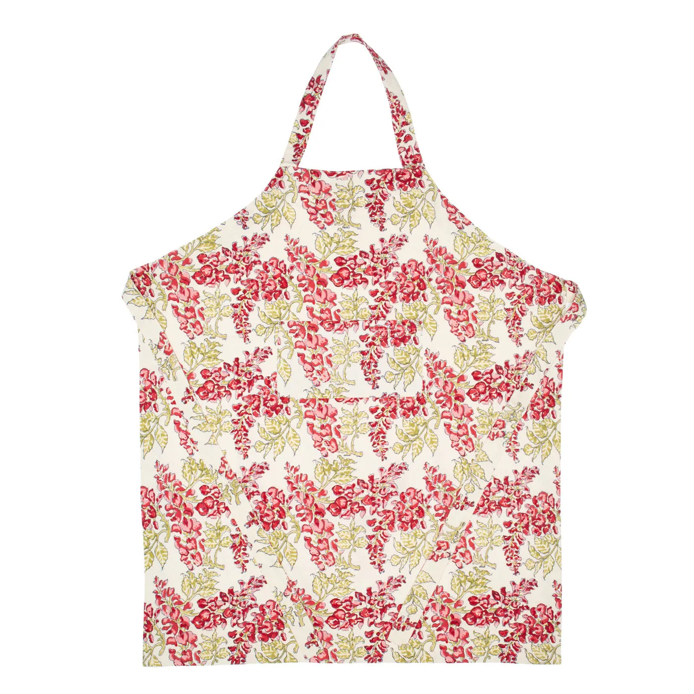 Wisteria Apron Green & Pink