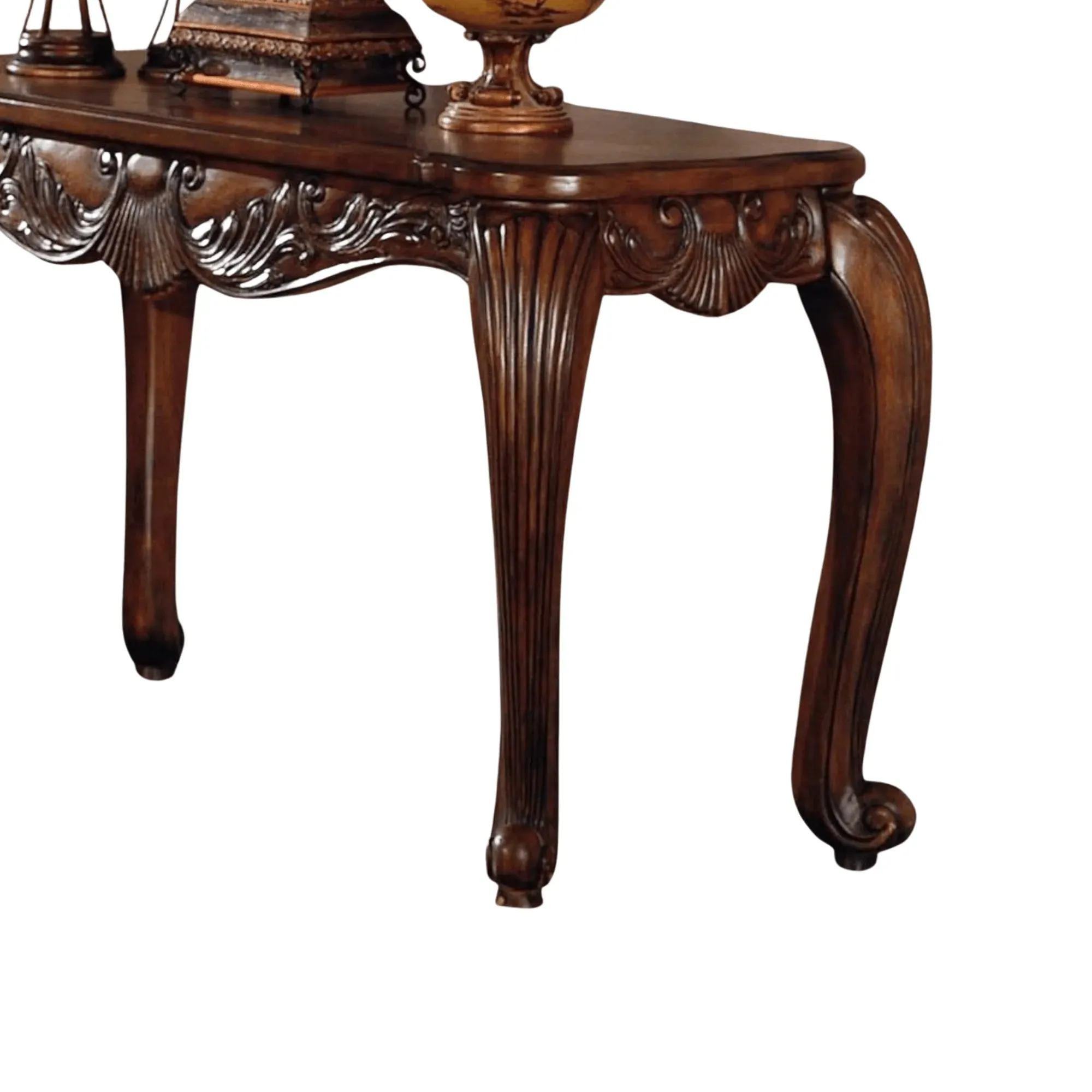 Wooden Twist Furzy Hand Carved Teak Wood Console Table Royal Beautiful Design, Luxurious Home Decor for Living Room or Entryway