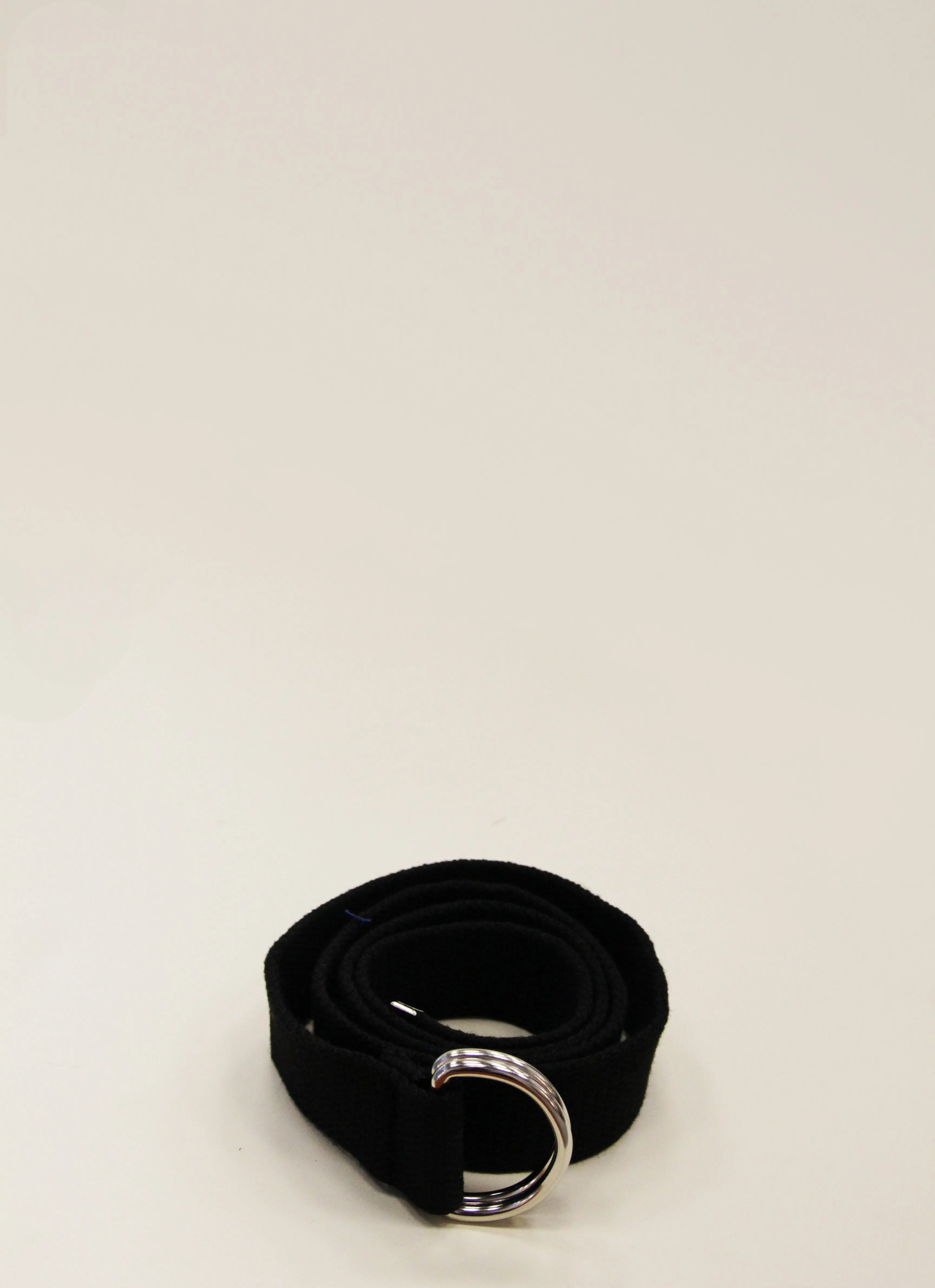 YLICO Black Fabric D-Ring Belt